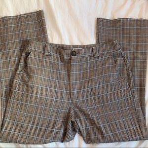 Brown Multi Plaid Pants